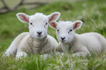 lambs in a meadow