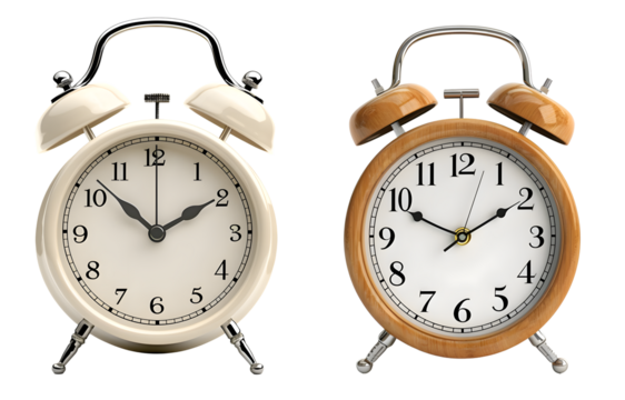 simple desk alarm clocks isolated png on transparent background