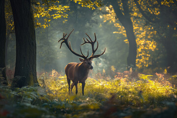 deer in the autumn forest