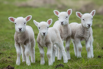 lambs in a meadow