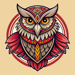 Feathers of Fate - Design a t-shirt sticker showcasing an owl with intricate patterns on its feathers, accompanied by a poetic ode to the owl as a symbol of fate and destiny