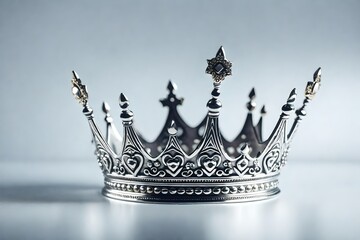 silver crown on white