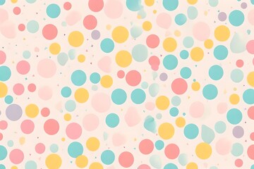 Seamless Pattern for Birthday in Pastel Tones