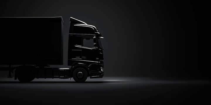 recommend clip art: Silhouette of a truck on a dark background with subtle lighting.