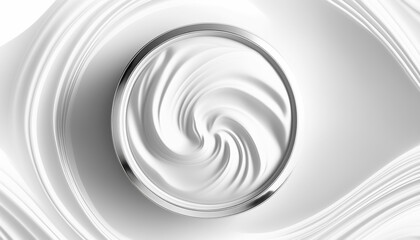 Obraz premium Cosmetics texture white cream. Generative AI,
