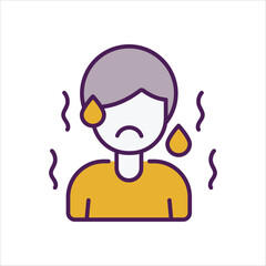 Dehydration icon editable stock vector stock