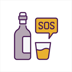 Alcohol icon editable stock vector stock