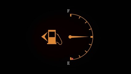 Fuel indicators gas meter with blank screen. Gauge vector tank full icon on white background. color editable - obrazy, fototapety, plakaty