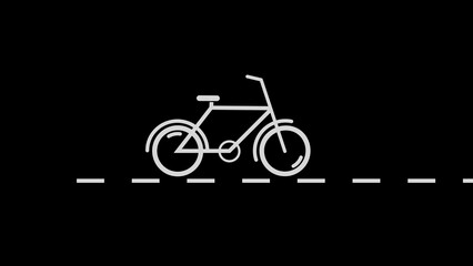Fototapeta premium Bicycle icon on white background illustration.