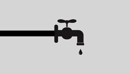 water tap icon illustration file - obrazy, fototapety, plakaty