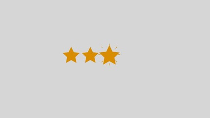 Five stars customer product rating review flat icon for apps and websites.