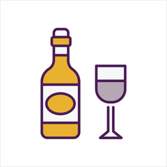 Wine Bottle icon editable stock vector stock