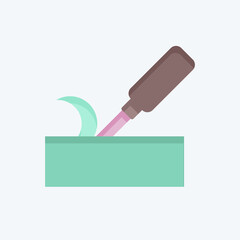 Icon Chisel. related to Carpentry symbol. flat style. simple design editable. simple illustration
