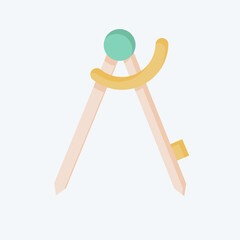 Icon Compass. related to Carpentry symbol. flat style. simple design editable. simple illustration