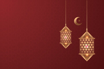 Vector elegant luxurious ramadan, eid al-fitr, islamic background decorative greeting card