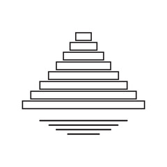 pyramid icon vector