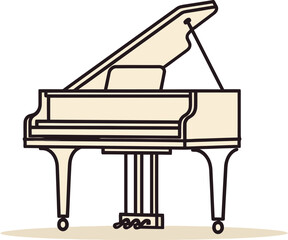 Keys to the Canvas: Intricate Piano Vector Masterpiece