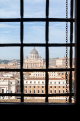 Inside the jail to look outside
