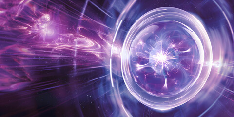  Abstract Purple Energy Sphere Illuminated in Darkness , A Glowing Purple Energy Sphere Amidst the Shadows ,Purple Energy Sphere Awash in Enigmatic Glow