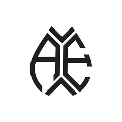 AE letter logo design.AE creative initial AE letter logo design . AE creative initials letter logo concept.