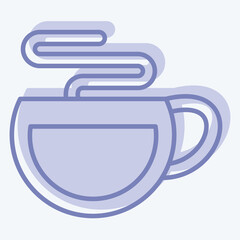 Icon Americano. related to Coffee symbol. two tone style. simple design editable. simple illustration