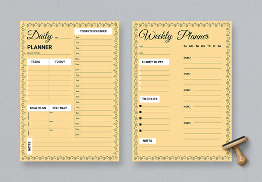 Printable Daily And Weekly Planner Layout
