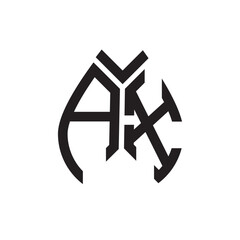 AX letter logo design.AX creative initial AX letter logo design . AX creative initials letter logo concept.