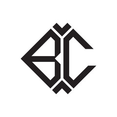 BC letter logo design.BC creative initial BC letter logo design . BC creative initials letter logo concept.