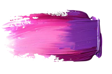 Foto op Aluminium pink and purple acrylic oil paint brush stroke on transparent png background isolated © Prasanth