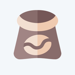 Icon Coffee Beans Snack. related to Coffee symbol. flat style. simple design editable. simple illustration
