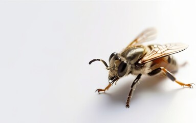 bee on white background