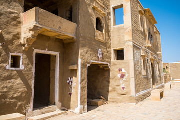 ghost town of kuldhara close to jaisalmer, india