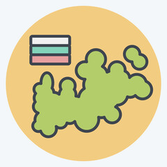 Icon Map. related to Russia symbol. color mate style. simple design editable. simple illustration