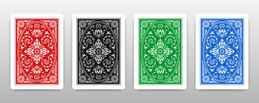 Playing cards back side. Vector illustrator.