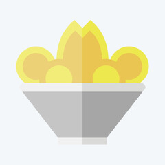 Icon Pelmeni. related to Russia symbol. flat style. simple design editable. simple illustration