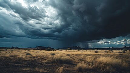 Atmosphere in Turmoil: Storm Clouds Gathering Over a Dynamic Landscape




