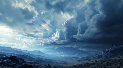 Atmosphere in Turmoil: Storm Clouds Gathering Over a Dynamic Landscape




