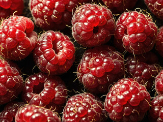 Berry raspberry close-up macro shot vegetarian food