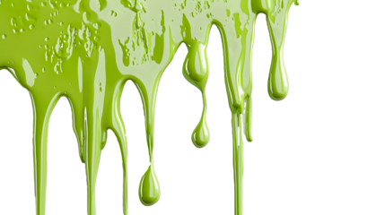 slime dripping, white background