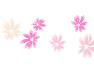 Falling cherry blooming flower parts vector..