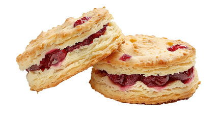 Homemade scone isolated, perfect for breakfast or afternoon tea.