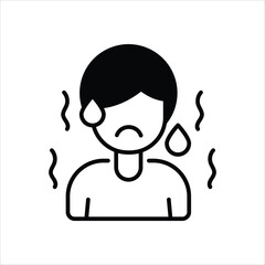 Dehydration icon editable stock vector stock