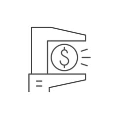 Financial assessment line outline icon