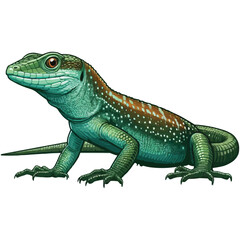Anole Lizard vector illustration on white background