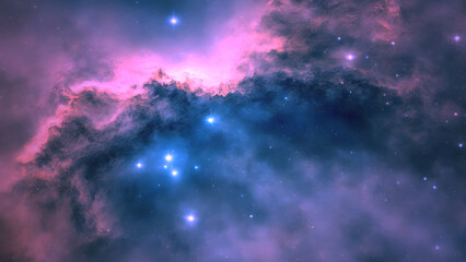 Deep space nebula with stars.