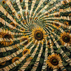 A pattern for sunflower design ai generative 
