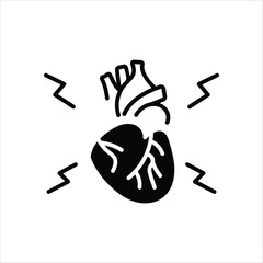 Heart icon editable stock vector stock
