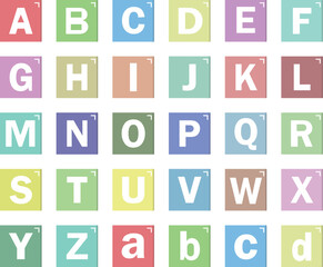Alphabet icon set