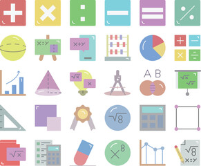 Math icon set