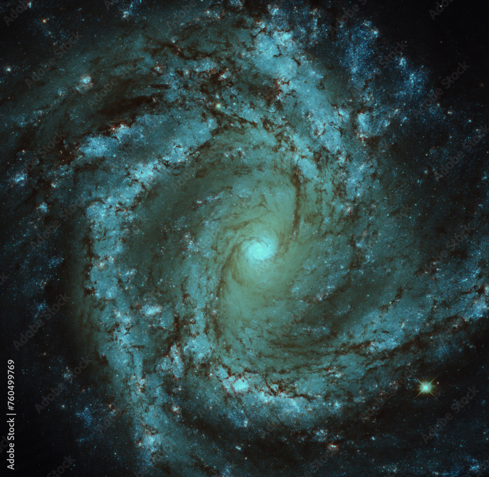 Wall mural spiral galaxy in deep space: messier 61-elements of this image furnished by nasa.